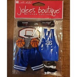 Jolee's Boutique BASKETBALL Themed Sticker‎ Collage Uniform Backboard 3D
